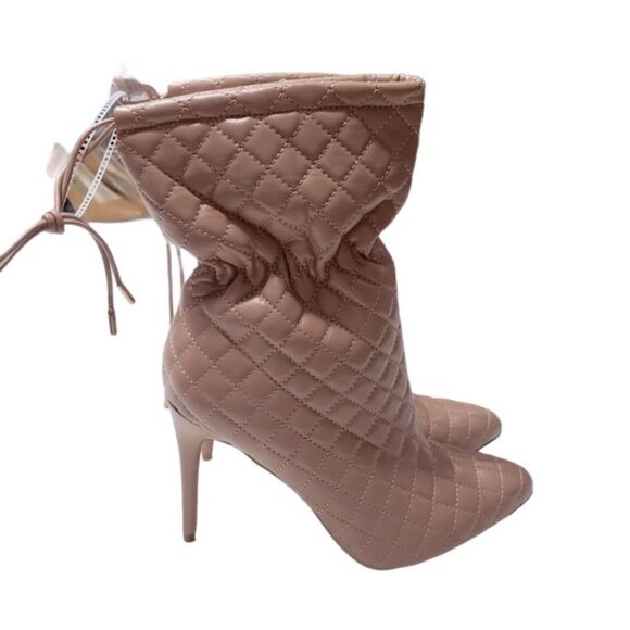 Anne Michelle Hibiscus-65 Camel Stiletto Boots Sz 7.5 NWOT - Picture 3 of 13